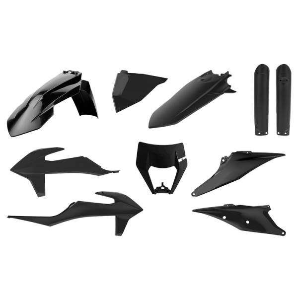 Kit plastice POLISPORT KTM EXC '20-'23 Negru