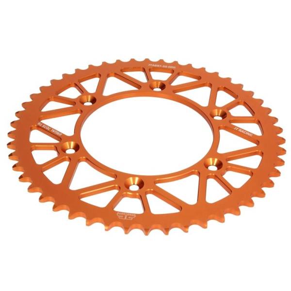 Pinion spate JT Aluminiu (50 dinti) KTM '90-'24,HUSQ '14-'24,HUSABERG '12-'24,GASGAS '21-'24 Portocaliu